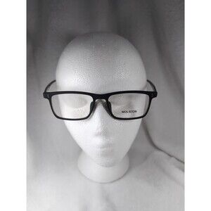 Molsion MJ5063 B11 Black Acetate Rectangular Frame Eyeglasses 53 18 150 Display